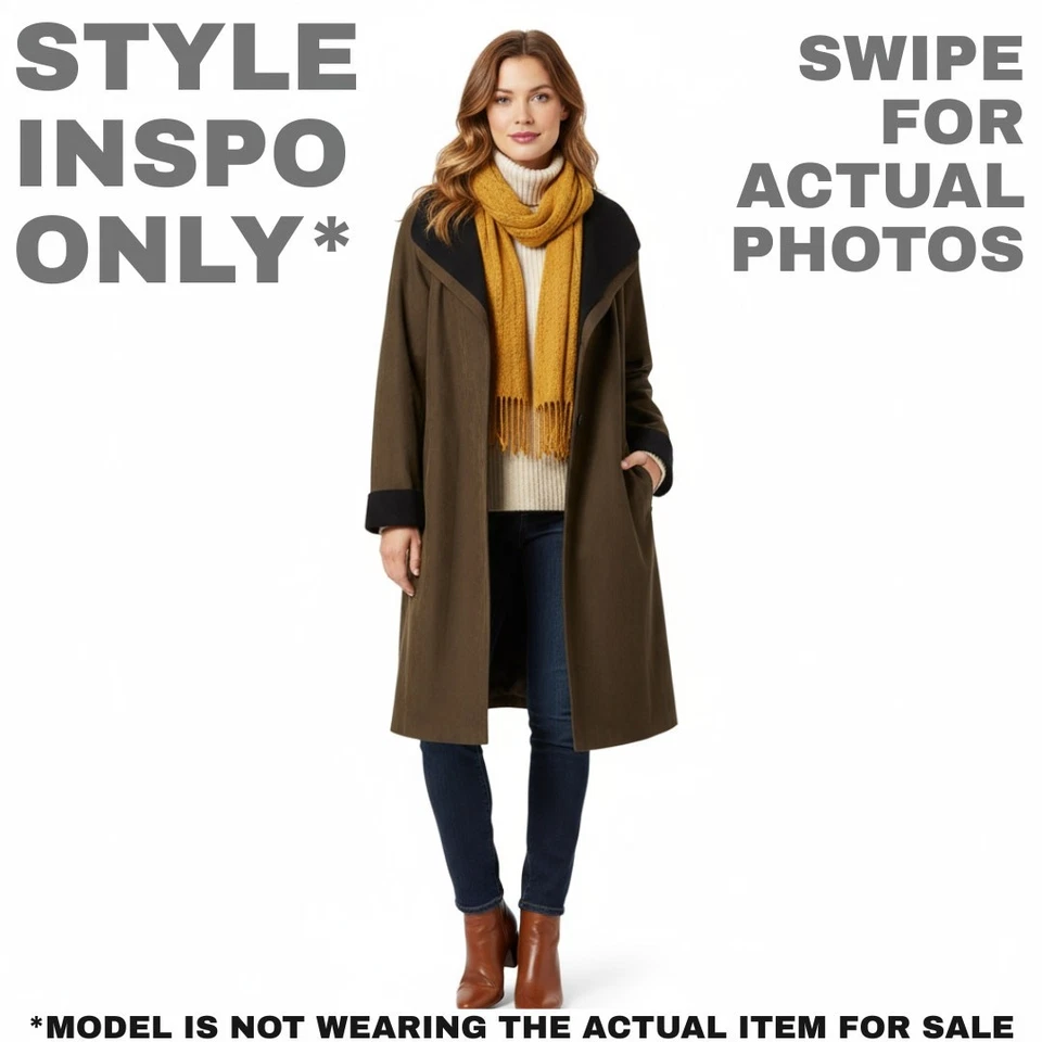 NWT Gallery 1X Women's Premium Gray/Black Microsuede Coat - Image 2 of 4