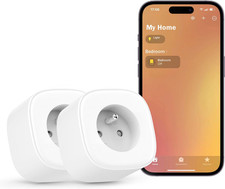 Meross Lot de 2 pcs Prise connectée Type E WI-FI intelligent MSS210 EU blanc