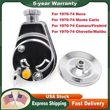 For Sbc Bbc Chevy Chrome Saginaw Style Power Steering Pump Single Groove Pulley