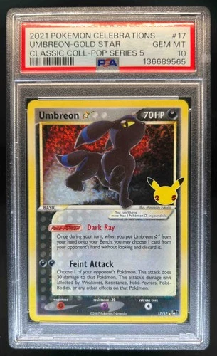2021 Pokemon SWSH Celebrations Umbreon Classic Collection #17/17 PSA 10