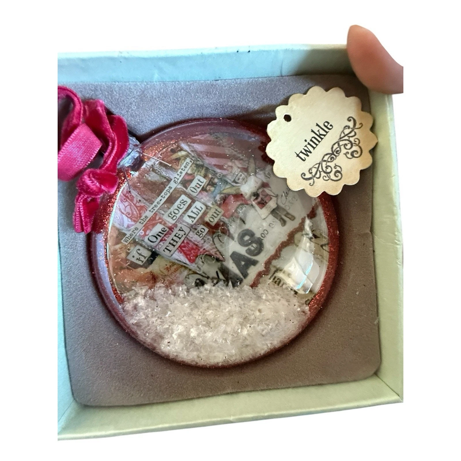 Santa Barbara Design Studio Lolita Glass Ball Ornament All I Want is You Christm
