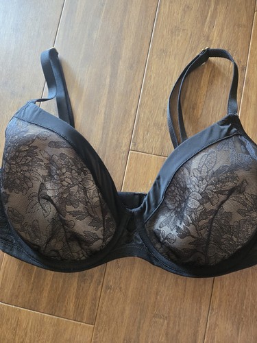 SOMA Intimates Black Lace 34DD Lightest Lift Perfect Coverage Bra Underwire - Picture 1 of 5