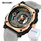 Casual Silicone Men's SKMEI 2533 Octagonal Resistant Cyberpunk Mechanical Watch