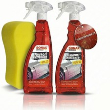 2 Stück SONAX 750ml Flugrostentferner + Craft-Equip Auto-Wasch-Schwamm Lack Auto