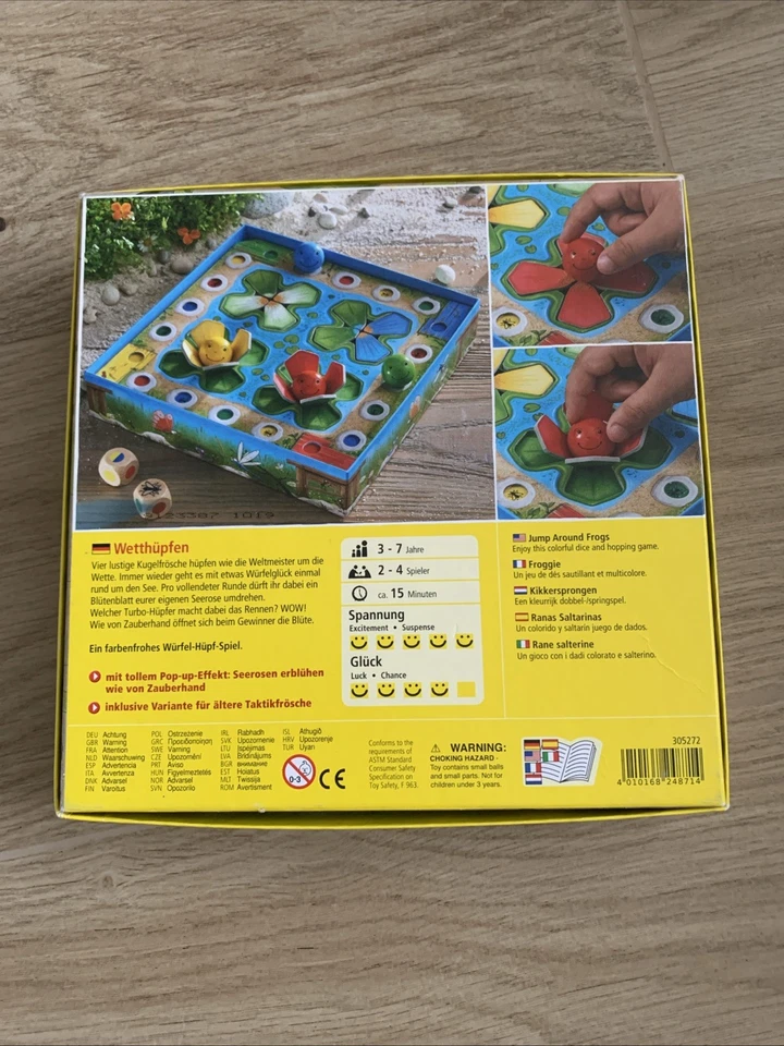 Kinderspiel „Wetthüpfen“ von Haba - für 2-4 Spieler ab 3 - Bild 3 von 3