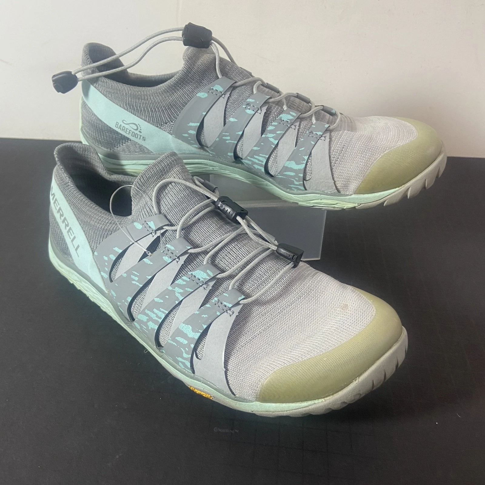 Merrell Trail Glove 5 Women's Size 8.5 Barefoot Running Shoes Slip On Gray Teal