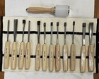 Wood Carving Tools Set of 12 Chisels & Wood Mallet w/ Canvas Case Gouges Nakyma