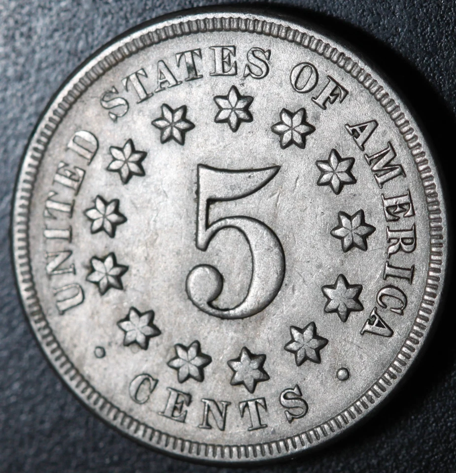 1868 SHIELD NICKEL - XF EF - Image 2 of 2