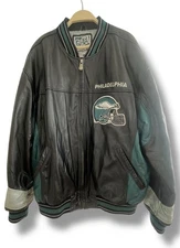 Vintage Philadelphia Eagles G-III Carl Banks Leather Jacket Size XL