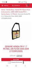 Genuine Honda FR-V 1.7 Petrol Air Filter 2005-2009 (17220PLD505)