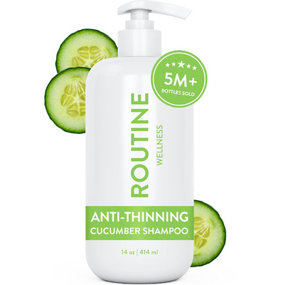Routine Wellness Anti-Thinning Shampoo for Thinning Hair - Biotin DHT Blocker Wo