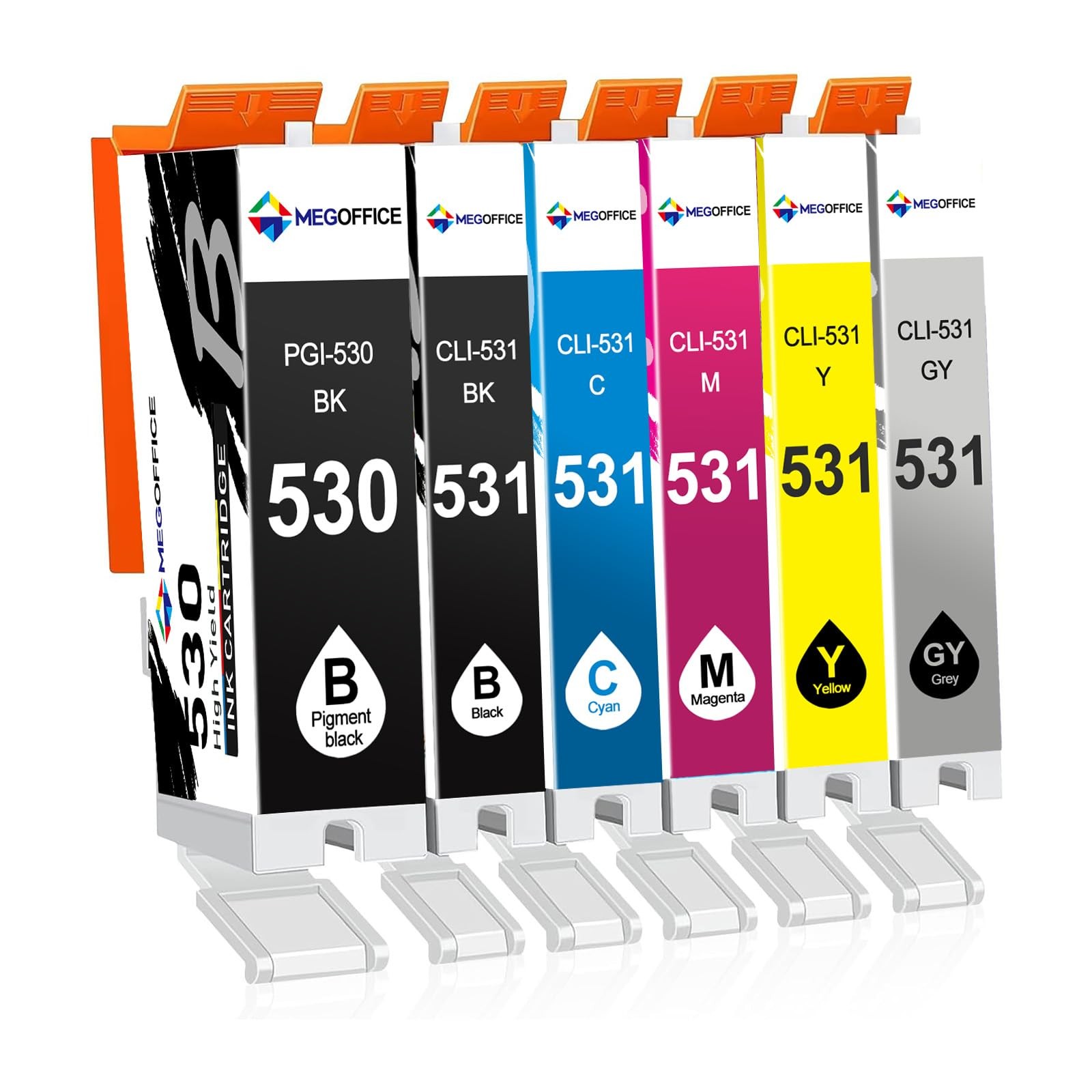 Cartouches PGI-530 CLI-531 XXL lot de 6 recharges d'encre haute capacité pour imprimante Canon