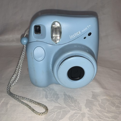 #ad #ad Fujifilm Instax Mini 7 Plus Instant Camera Lt Blue PARTS or REPAIR UNTESTED $17.99