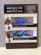 Garret Anderson-Tim Salmon 2005 Donruss Signature Dual Ink Autograph Rare Angels