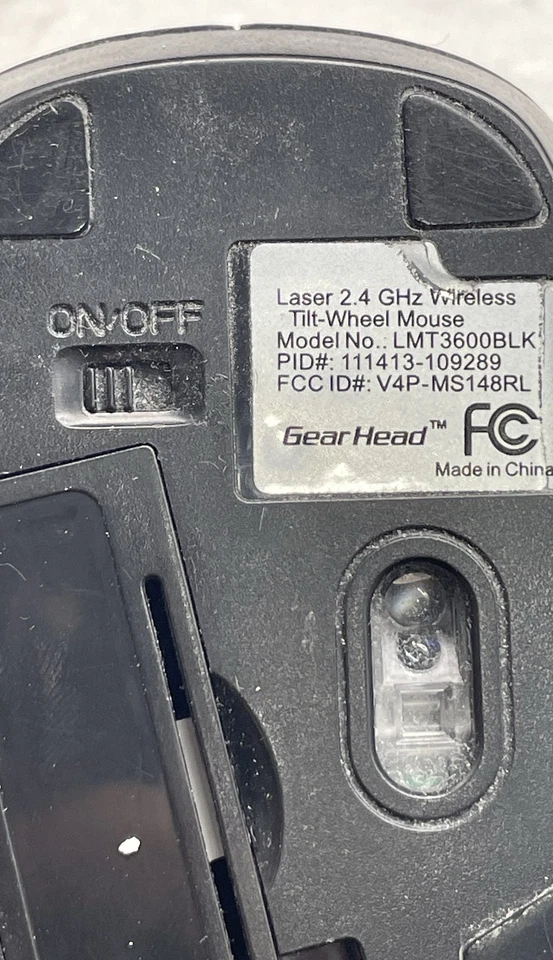 Gear Head LMT3600BLK Wireless Optical Mouse Tilt Wheel Black w/ Dongle Lot of 3 - Image 3 of 4