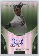 2013 Bowman Sterling Prospect Green Refractor 35/125 Dillon Overton Auto h7i
