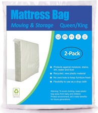 ComfortHome Mattress Bag for Moving and Storage, Queen/King 2-Pack , Clear