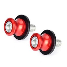2pcs 10MM M10 X1.25 Motorcycle Swing arm Sliders Spools CNC Swing Arm Red