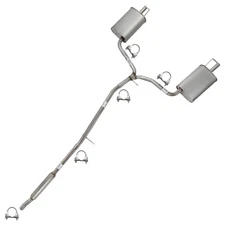 Stainless Steel Resonator Rear Y Pipe Mufflers Exhaust Kit fits: 13-19 Flex 3.5L