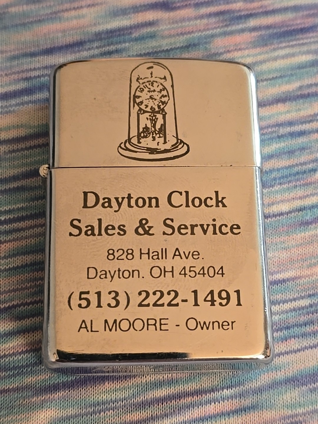 Vintage  hi-lite Advertising Lighter, Dayton Clock Sales & Service 