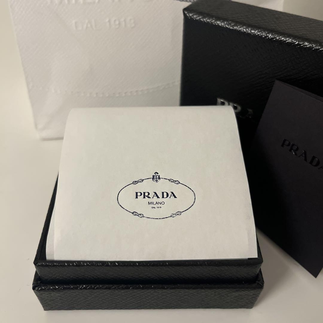 PRADA silver triangle leather brooch | eBay