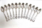 GORHAM Sterling Silver TEASPOONS Strasbourg Pattern - No Monogram - Set of 12