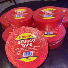 8 Rolls Tape IT STUCCO 2  x 60 Yards Red STUCCO TAPE Heavy-Duty, Smooth Edge