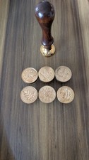 Brass Wax Seal Stamp Wooden Handle 7 Designs Nature Plants