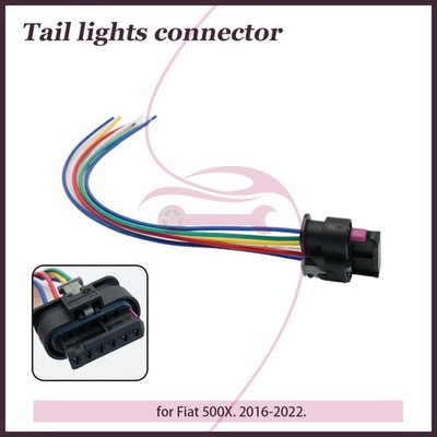6Pin Rear Tail Light Lamp Connector Pigtail Plug Wiring Fits Fiat 500X 2016-22