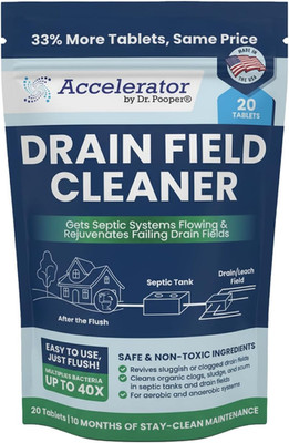 Drain Field Cleaner Tablets by Dr Pooper Clears Septic Tanks Drain Fields Tough
