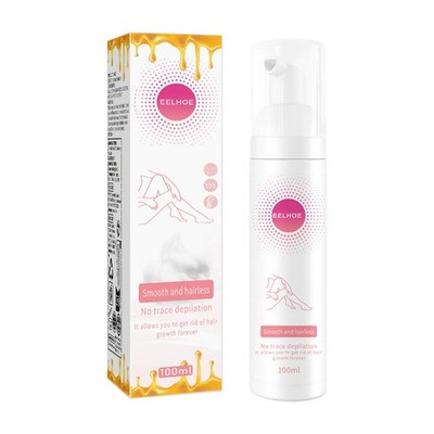 Foaming Hair Removal Spray, Gentle Body Mousse for Sensitive Skin with Honey