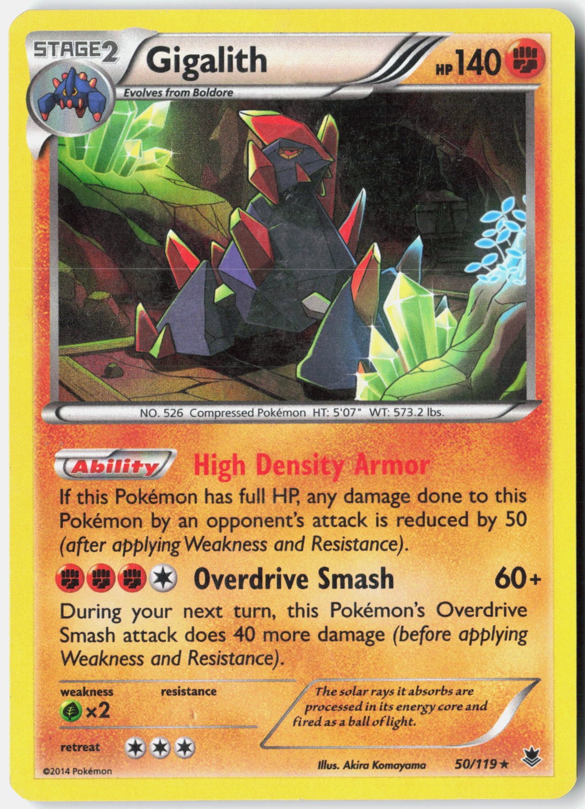 Gigalith XY - Phantom Forces 50/119 Pokemon Card Reverse Holofoil