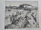 Robert Stanley Gorrell Dent 1909–1991 British 20th C Etching Fishing Harbour