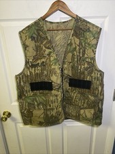 Vintage Walls Realtree Camo Hunting Vest Men  s Size 2XL Removable Backpouch