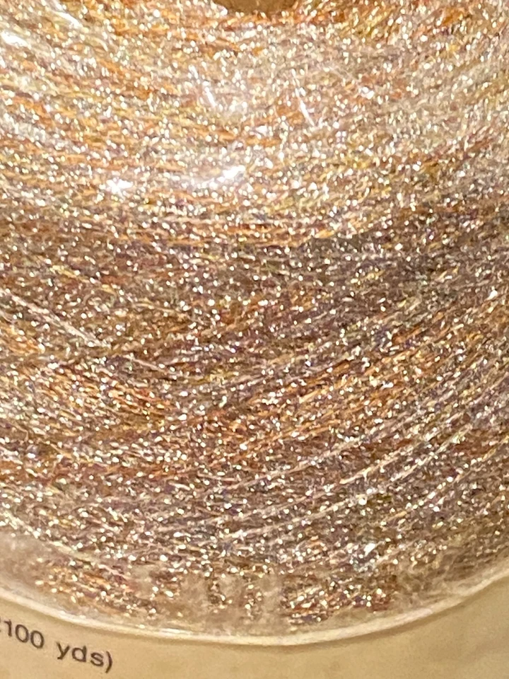Kreinik JAPAN Metallic MISTY APRICOT 8 ply Ombre Twist Thread Yarn Cone 2100 yds - Image 3 of 4