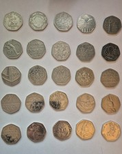 50p circulated coins 1997 - 2017
