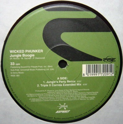 Wicked Phunker - Jungle Boogie (Black Legend & Triple X Mixes) (12'')