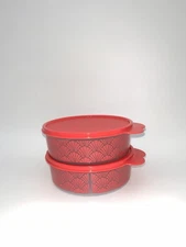 Tupperware Bowl 3 Cups #3673A-2 and  seal 2541D-3 Lot of 2