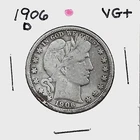 1906 "D" BARBER HALF DOLLAR***VG+***