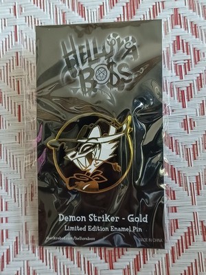 Sealed Helluva Boss Demon Striker Gold Limited Edition Enamel Pin