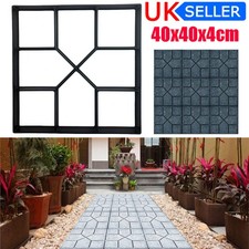 DIY Path Maker Concrete Mould Paver Patio Garden Brick Slab Pavement Cement Mold
