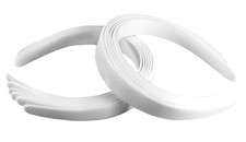 Bulk Plain Craft Plastic Headbands 1 Inch Wide White DIY Hair Accessories 12ct