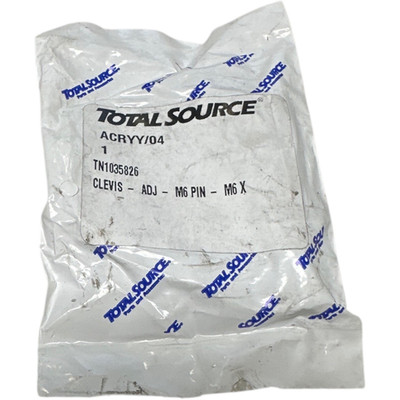 New Total Source TN1035826, 1035826 Clevis, ADJ, M6 PIN, M6 X **SALE**