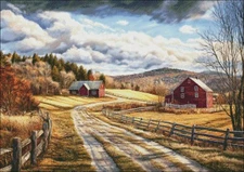 The Baird Farm - DIY CHart Counted Cross Stitch Patterns Needlework DMC Color