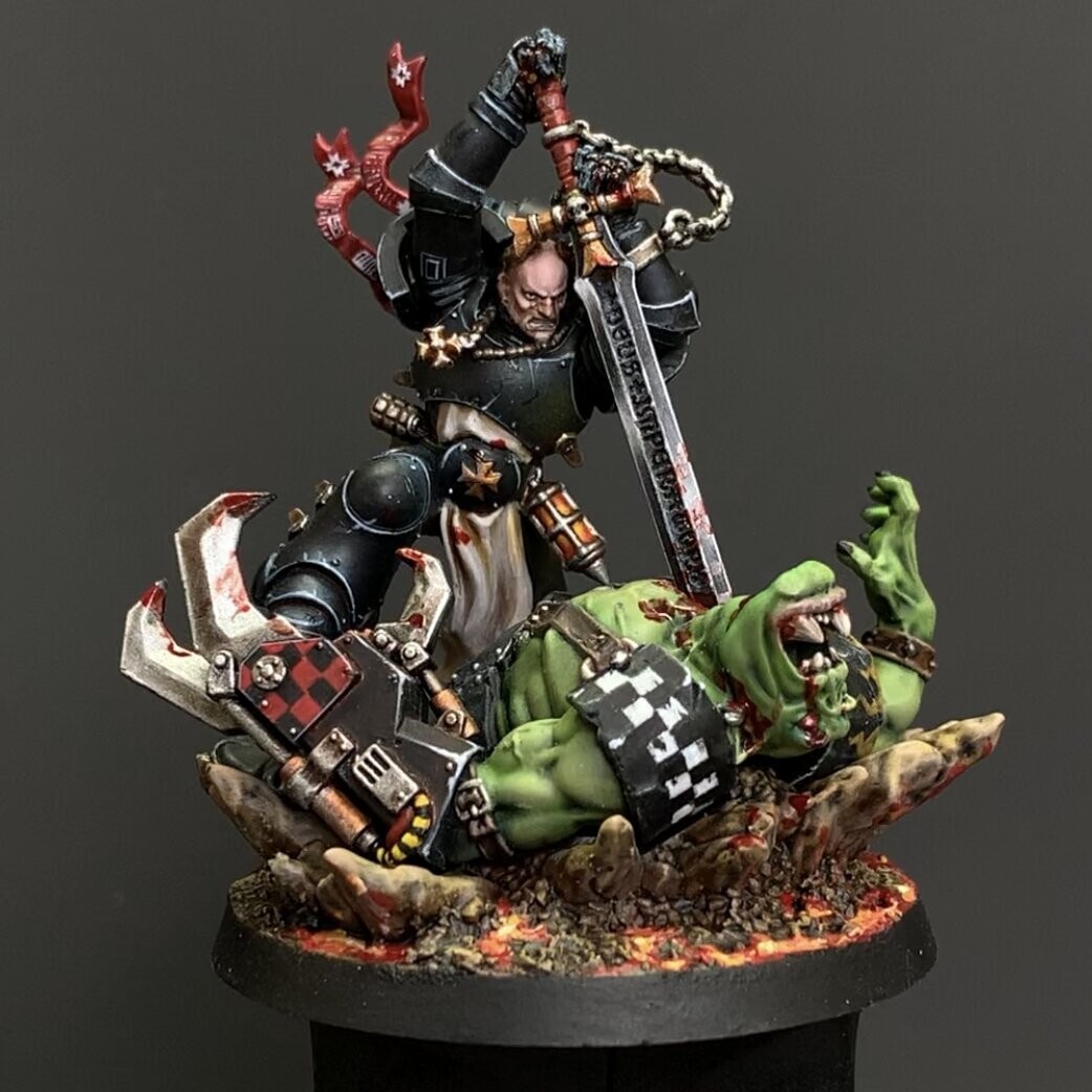 ウォーハンマー BLACK TEMPLARS: BAYARD'S REVENGE JOYTOY Warhammer Black Templars Emperor's Champion Bayard's