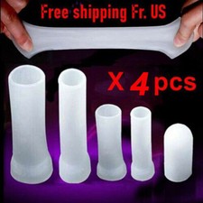 2023 New 4Pc Penis Silicone Sleeve For Stretcher Max Vacuum Extender Enlargement