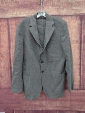 Lands End Wool Herringbone 3 Button Blazer Size 40L