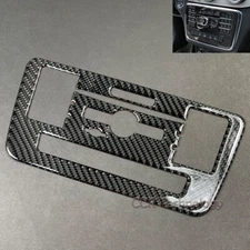 Real Carbon Fiber CD Radio Hazard Button Trim Cover Fits 15-19 W117 CLA250 CLA45