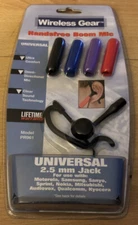 “Wireless Gear” WIRED Handsfree Boom Mic Earpiece For 2.55 MM Cell Phone Jack