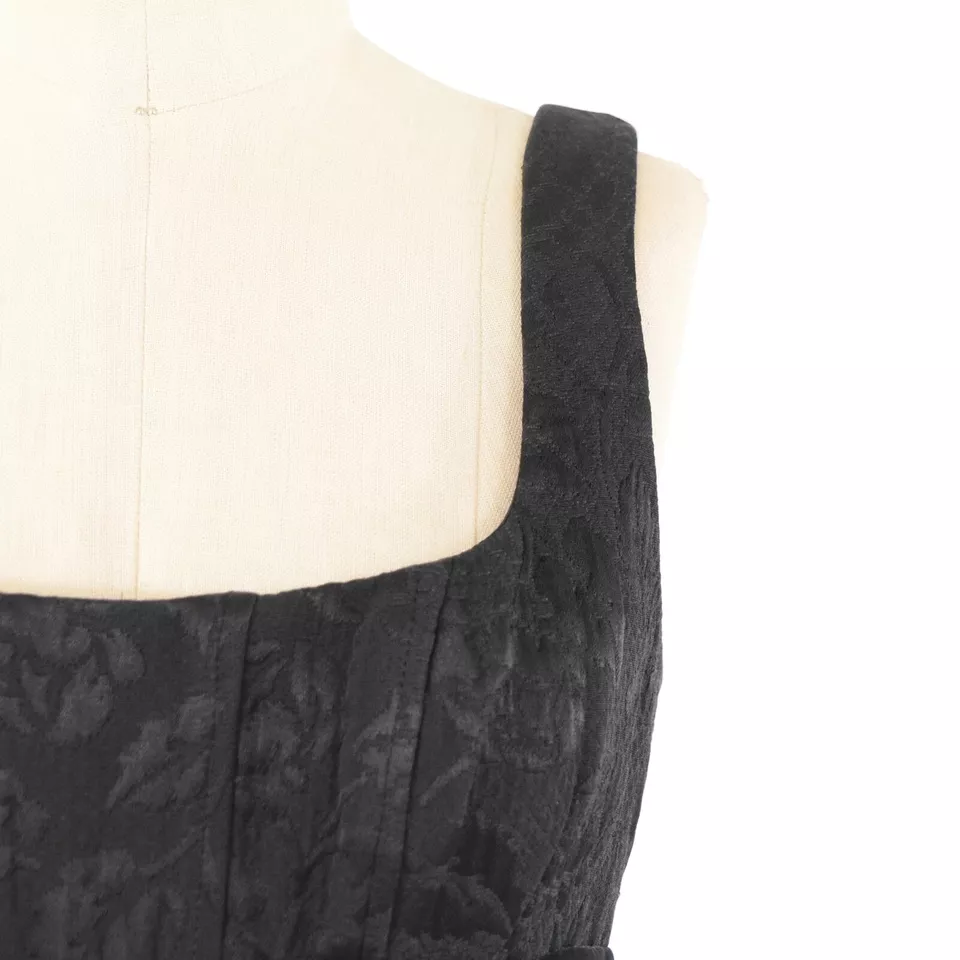 Nanette Lepore Dress 4 Black Brocade Sleeveless Sheath Cocktail - Image 2 of 4